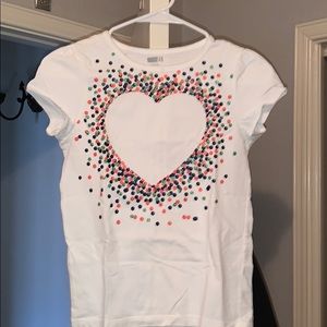 crazy 8, white tee shirt, children L (10-12)